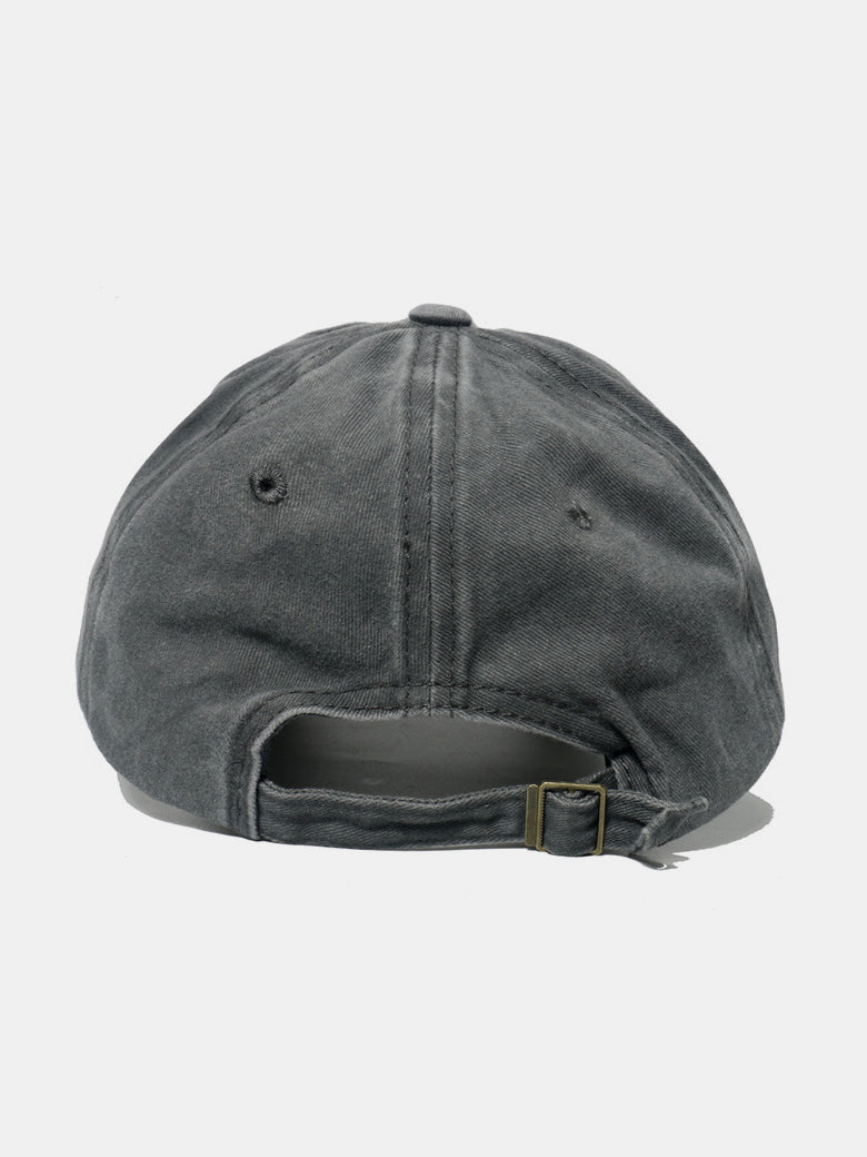 RS: Embroidered Heart-Washed Cotton Baseball Cap