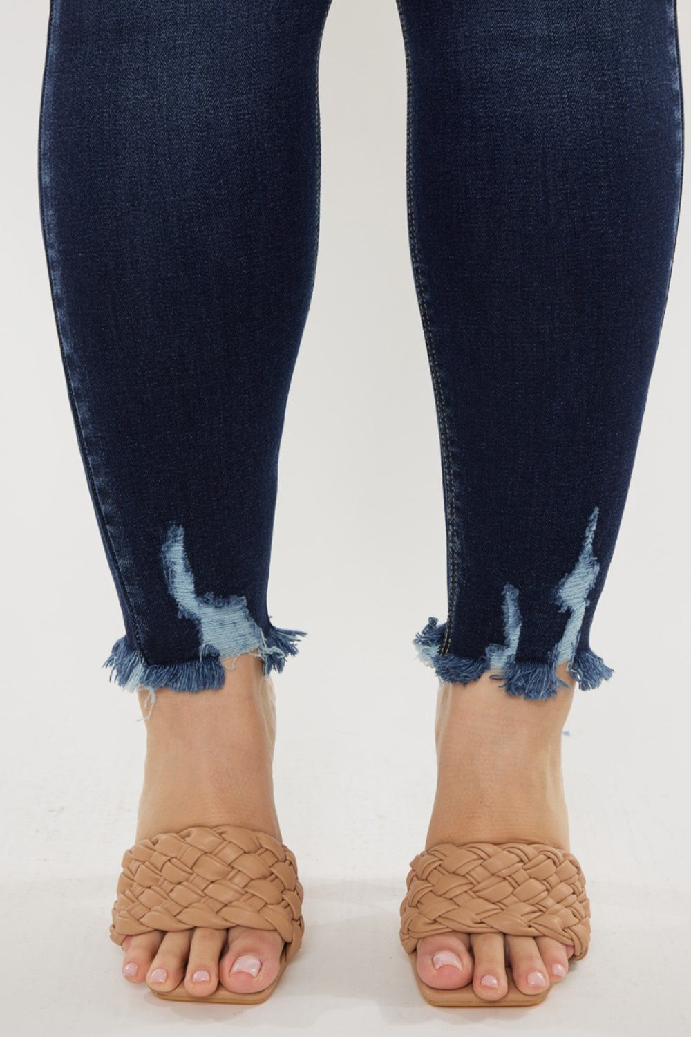 RS: Kancan Full Size Cat's Whiskers Raw Hem High Waist Jeans