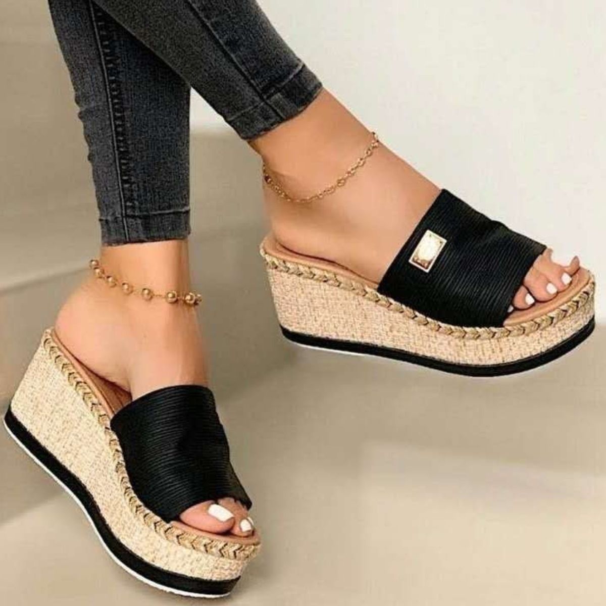 RS: PU Leather Open Toe Sandals