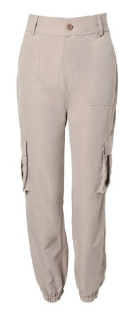High Waist Pocket Design Cargo Pants