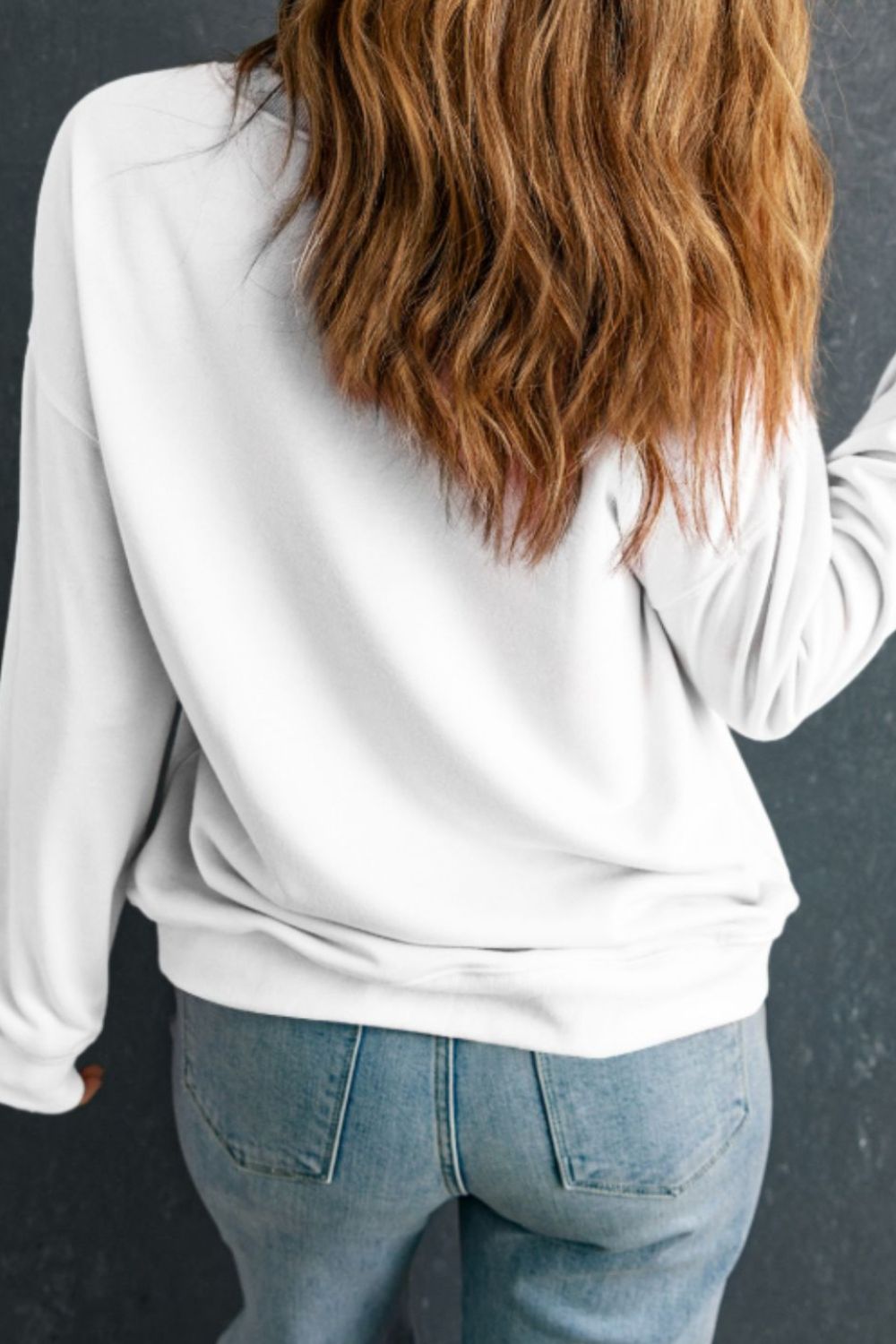 RS: Valentine’s Day Heart Round Neck Long Sleeve Sweatshirt