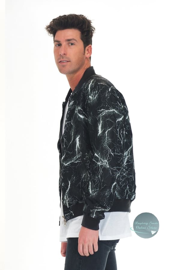 Bolt Bomber Jacket - Black Raspberry Smoke Online Store