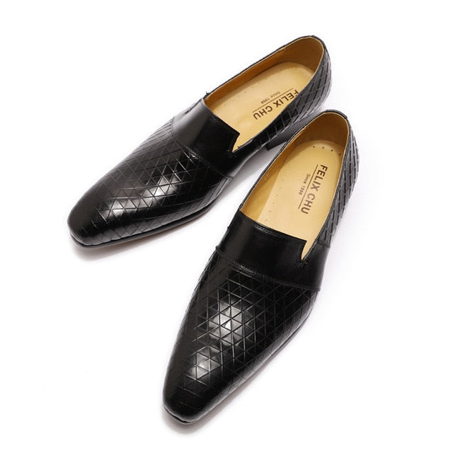 Men Genuine Leather Dress Shoes Raspberry Smoke Online Store
