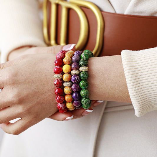 Natural Stone Beaded Bracelet