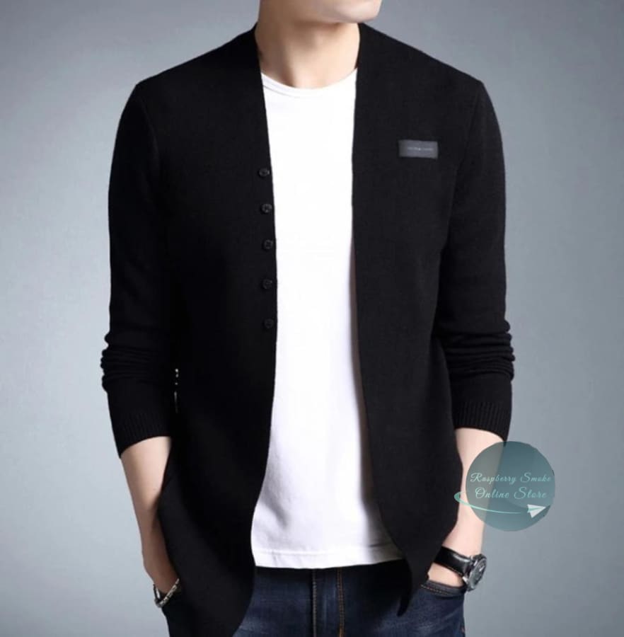 Men's Slim Fit Jacket with Button Design Raspberry Smoke Online Store