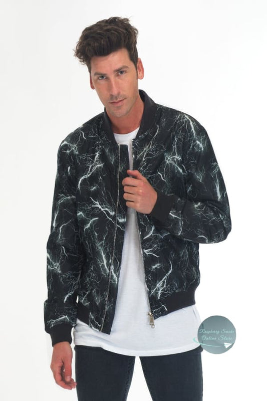Bolt Bomber Jacket - Black Raspberry Smoke Online Store