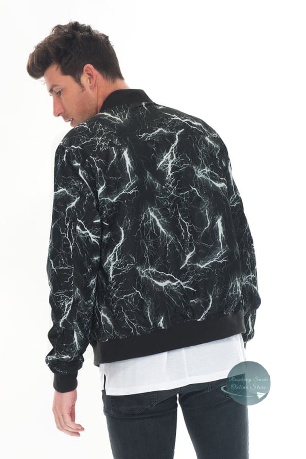 Bolt Bomber Jacket - Black Raspberry Smoke Online Store