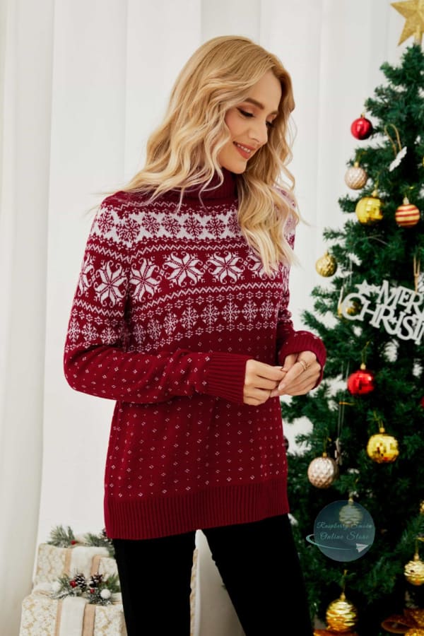 Rs: Christmas Snowflake Fair Isle Turtleneck Sweater Sweaters & Hoodies