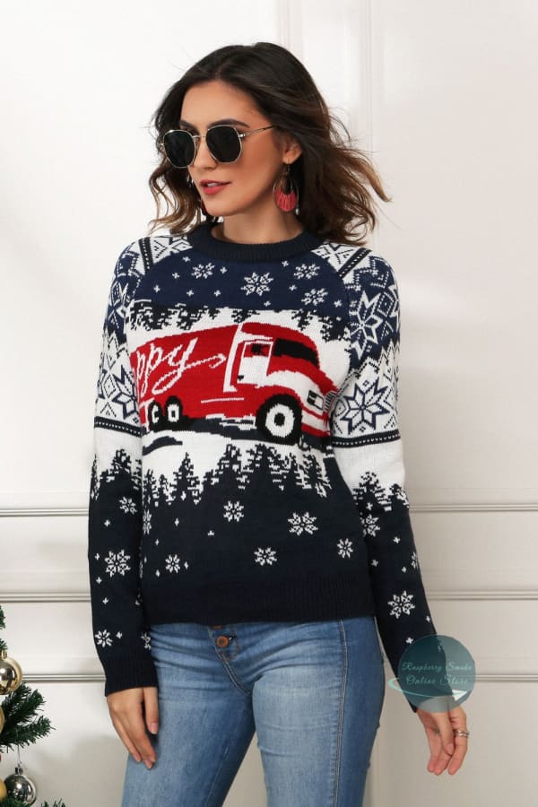 Rs: Happy Christmas Raglan Sleeve Sweater Sweaters & Hoodies