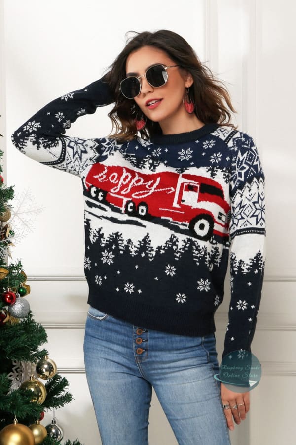 Rs: Happy Christmas Raglan Sleeve Sweater Sweaters & Hoodies