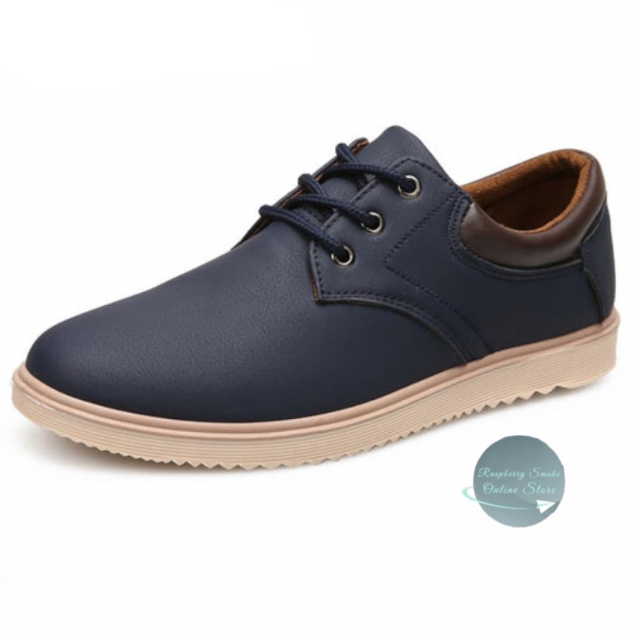 RS: Men’s Casual Flat Oxford Sneakers Blue / 7.5 Footwear