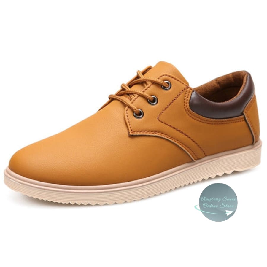 RS: Men’s Casual Flat Oxford Sneakers Khaki / 9 Footwear