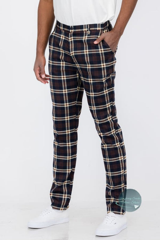 RS: Plaid Slim Fit Trouser Pants 34 Men’s Clothing