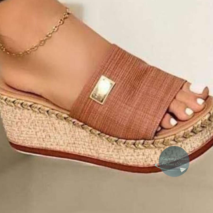 RS: PU Leather Open Toe Sandals - Sandals