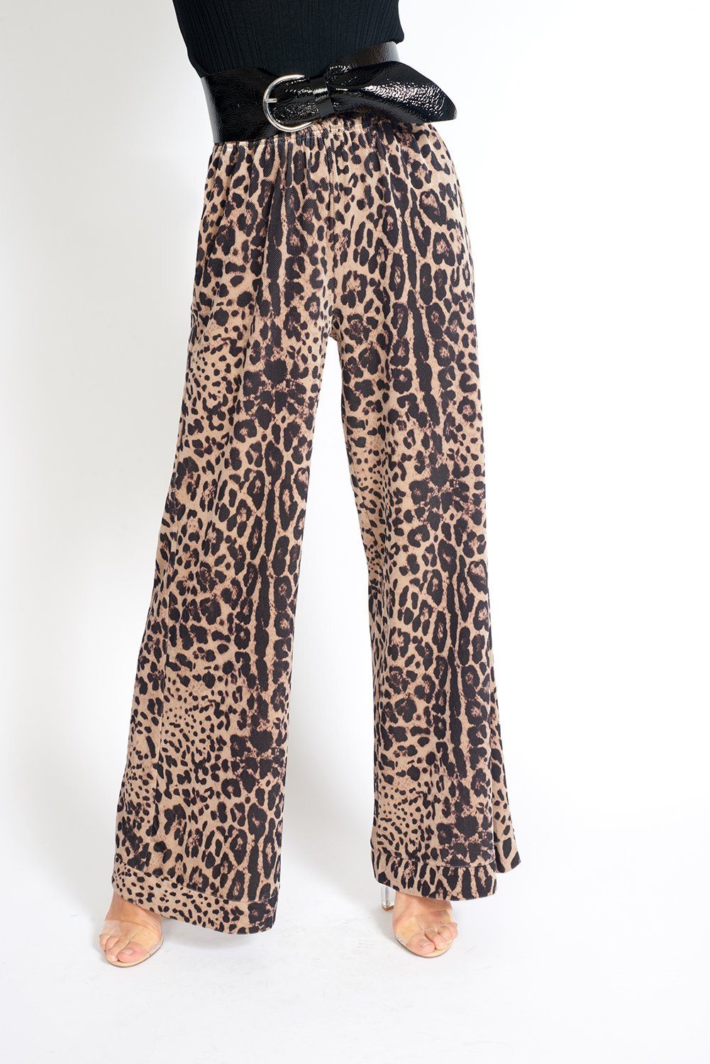 Bianca Velvet Pants in Leopard Print Raspberry Smoke Online Store