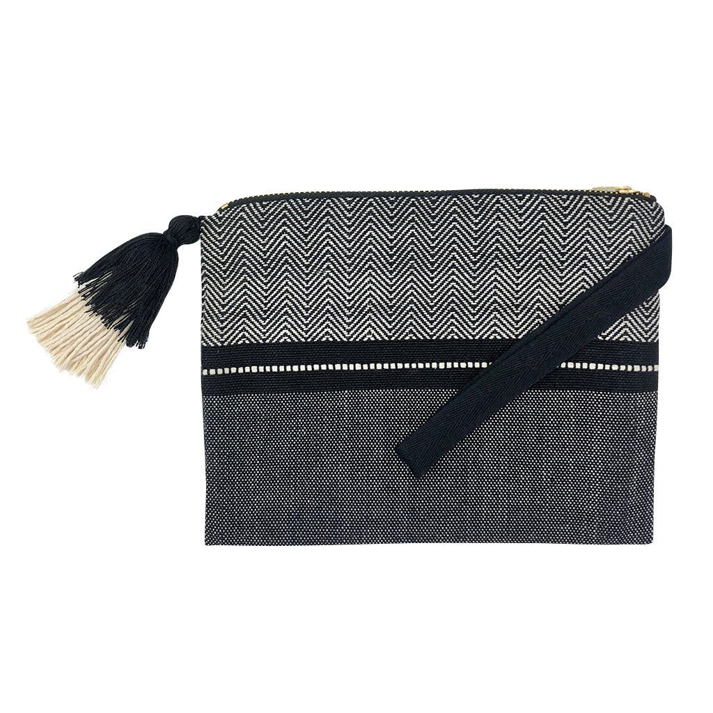 Handloom Stripe Cosmetic Bag Raspberry Smoke Online Store