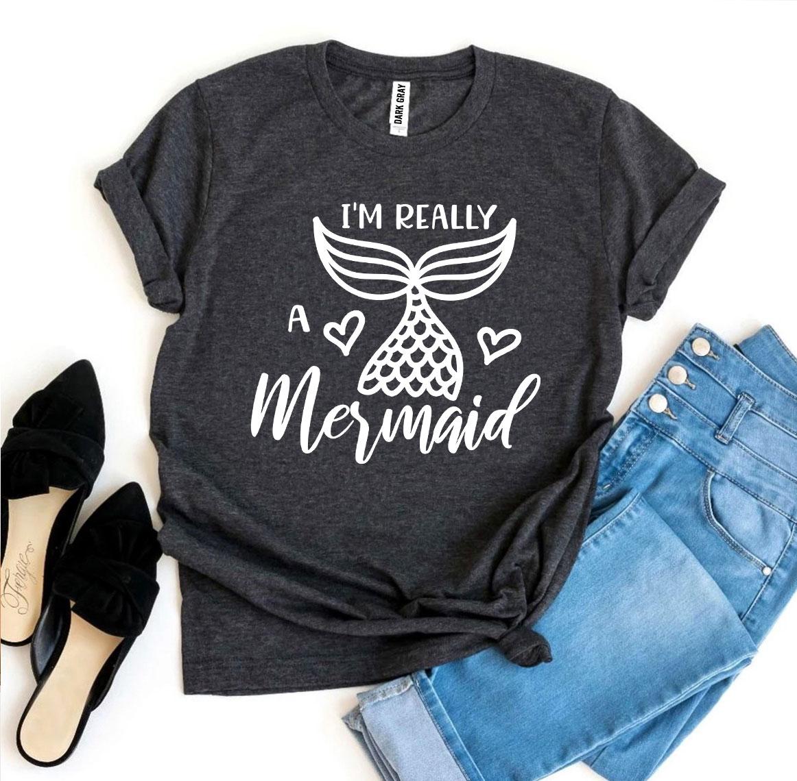 I’m Really a Mermaid T-shirt Raspberry Smoke Online Store
