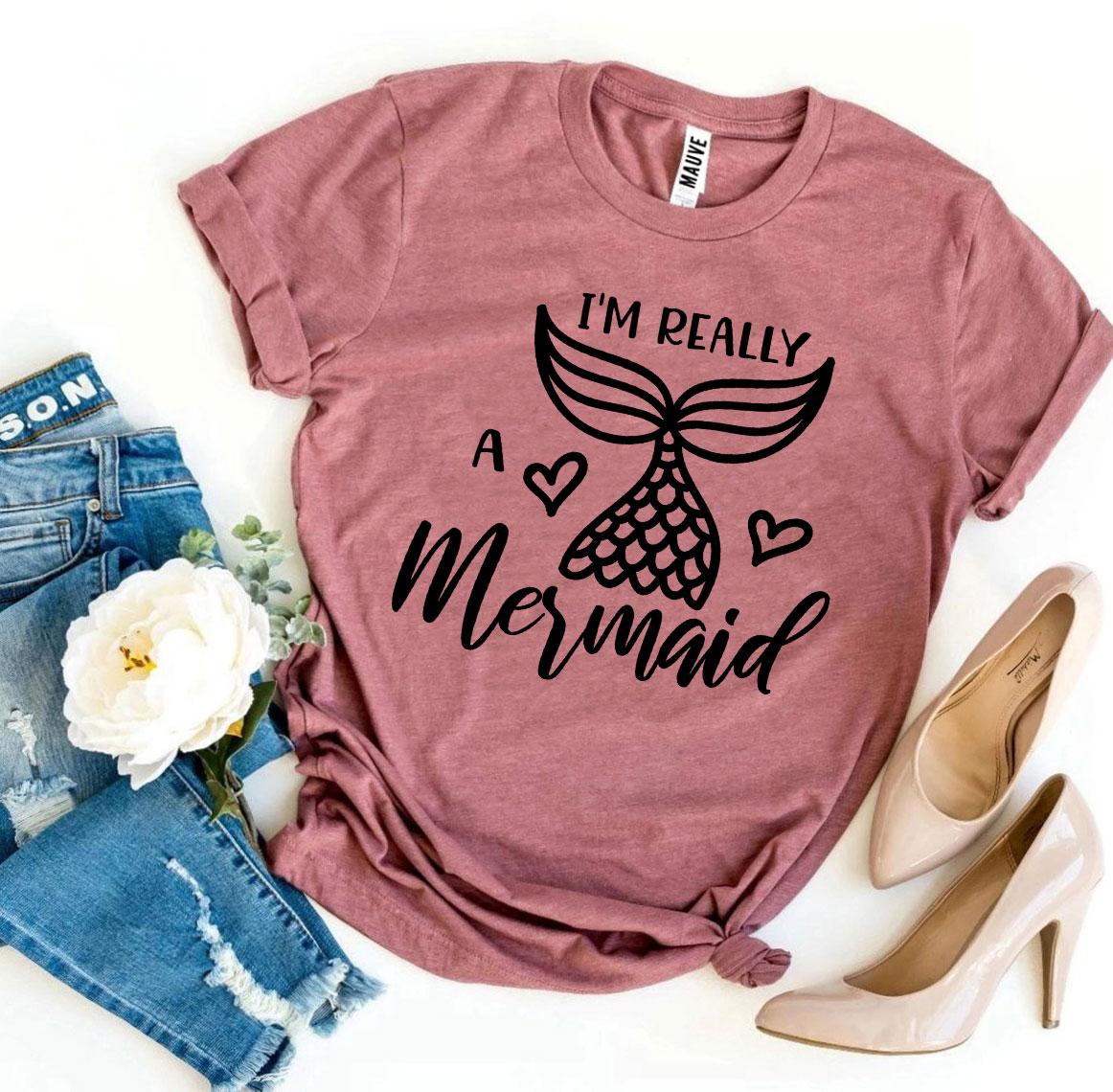 I’m Really a Mermaid T-shirt Raspberry Smoke Online Store