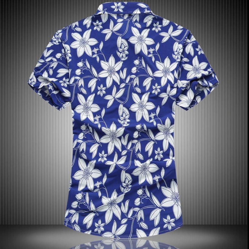 Men's Short Sleeve Floral Shirt Raspberry Smoke Online Store
